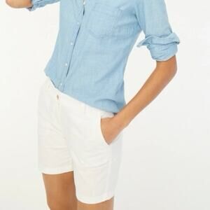 NWT J. Crew 7" Classic Chino Short White Size 16